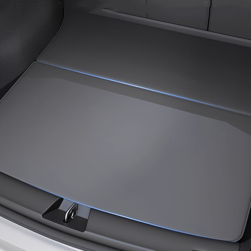 Задний коврик в багажник для Model Y 2025 из искусственной кожи для всех погодных условий, защитный коврик для грузового отделения