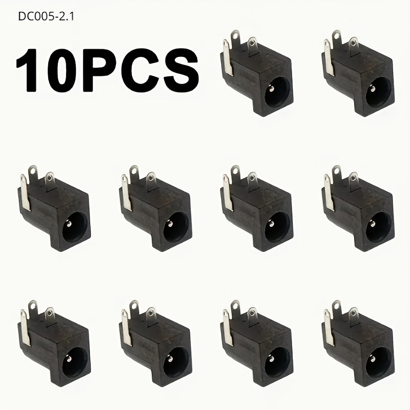 10 Piezas de enchufe de corriente DC universal para guitarra y bajo, conector de 5.5mm x 2.1mm