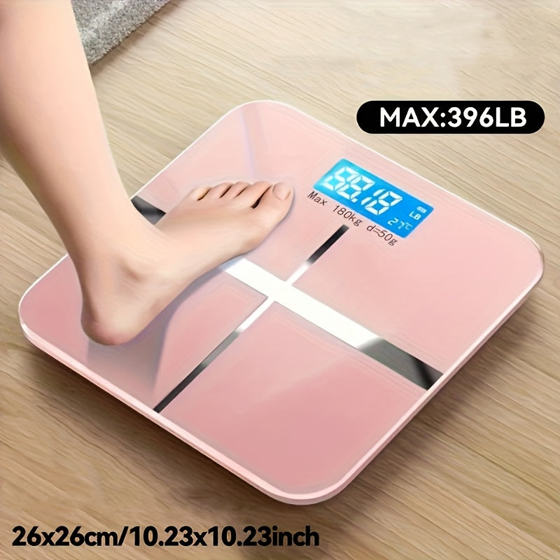 Báscula digital de plataforma ancha para baño hasta 176,9 KG con pantalla LED alimentada por batería