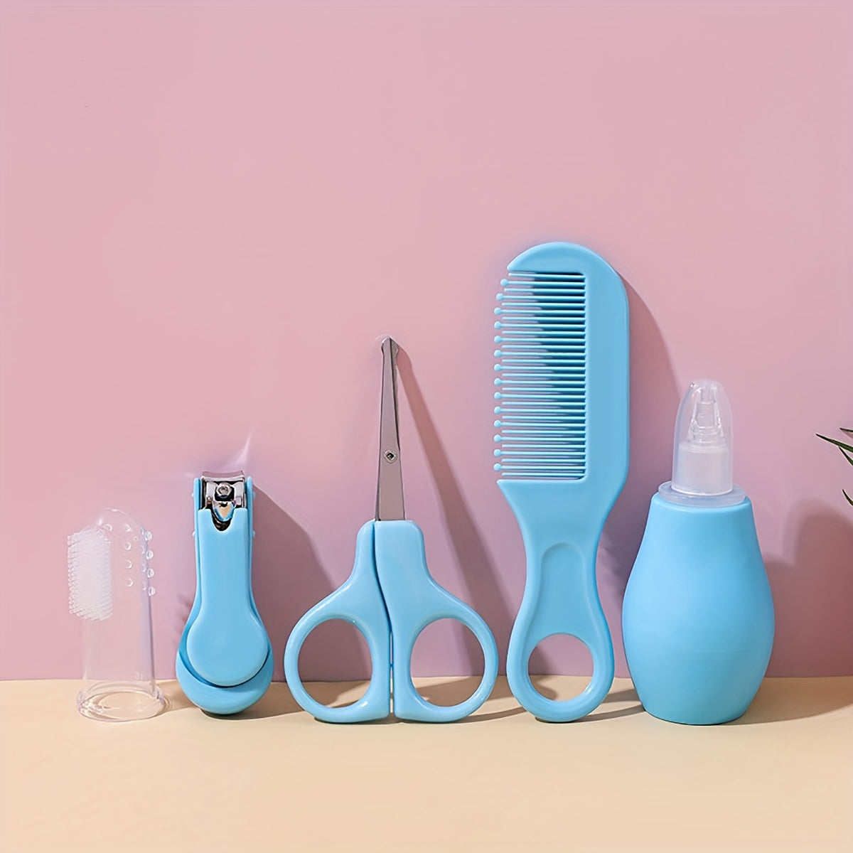 Baby Care Set 5 Pieces for 3 Years Plus with Nasal Aspirator Nail Clippers and Comb