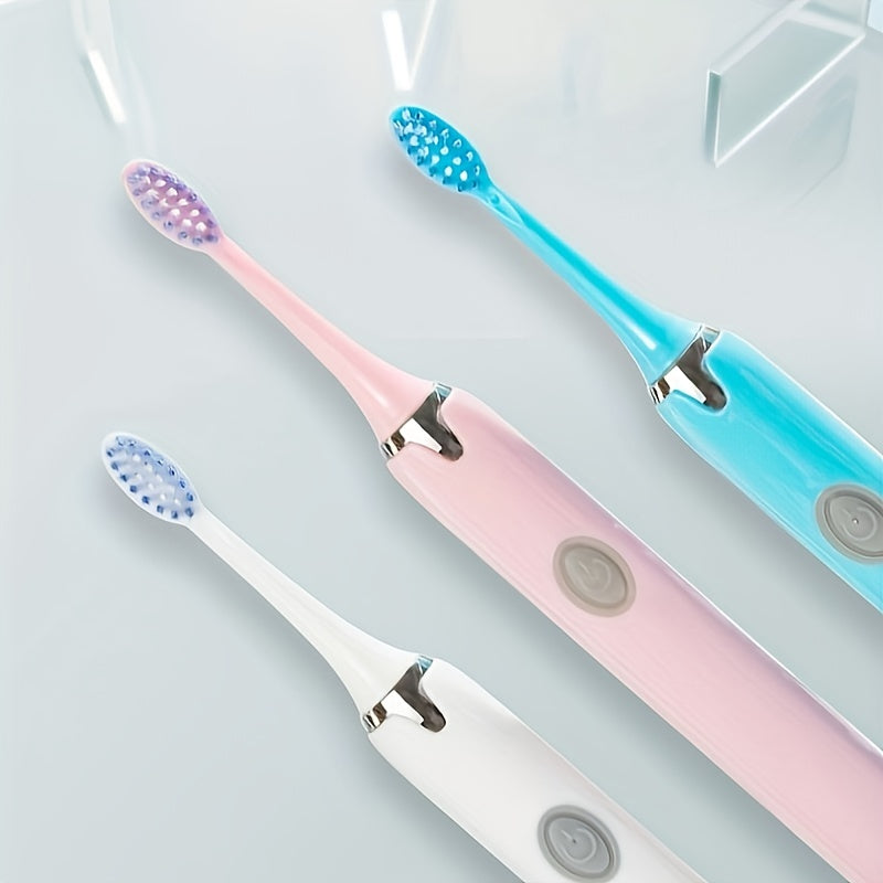 Electric Travel Toothbrush Set with 3 Brush Heads for Whitening and Portability