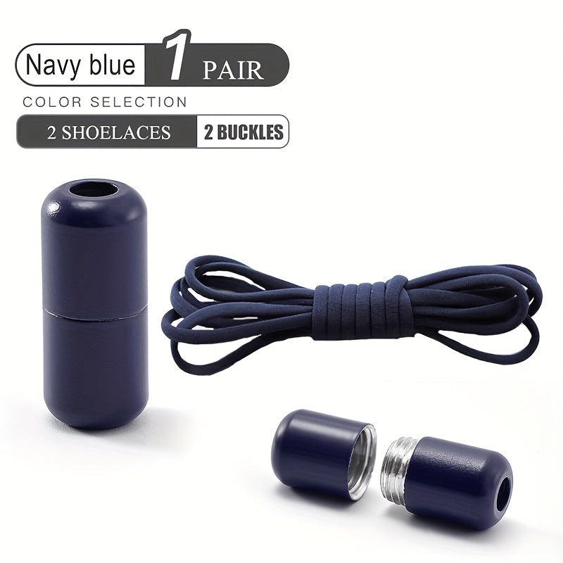 Unisex Elastic Shoe Laces With Capsule Buckle For Sneakers and Sports Shoes
