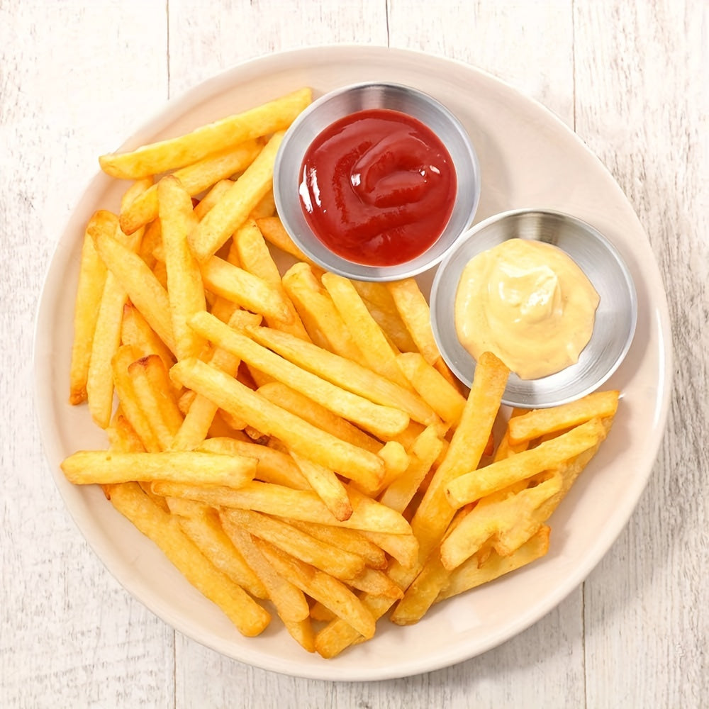 Juego de tazas de acero inoxidable pequeñas para salsas, 6 tamaños