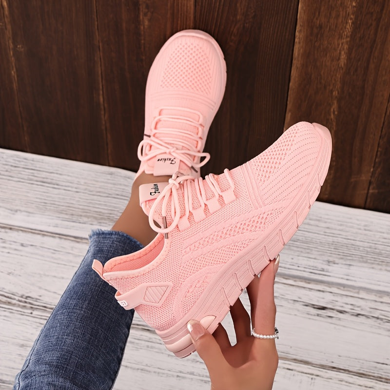 Ayollar uchun engil slip-on sport poyabzali, nafas oladigan tarmoq materialli, pastki yuqori qism