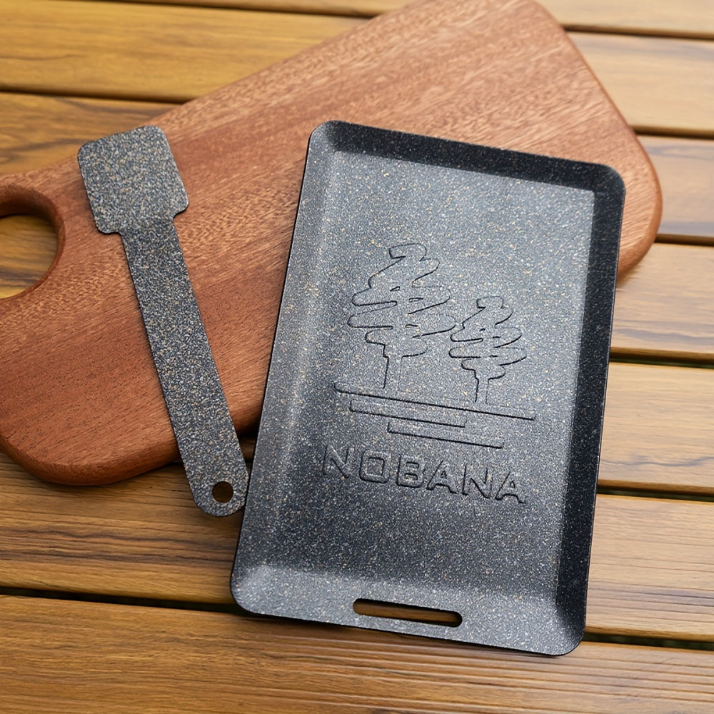 Japanese Style Mini Non-Stick Grilling Pan for Camping and Picnics with Spatula