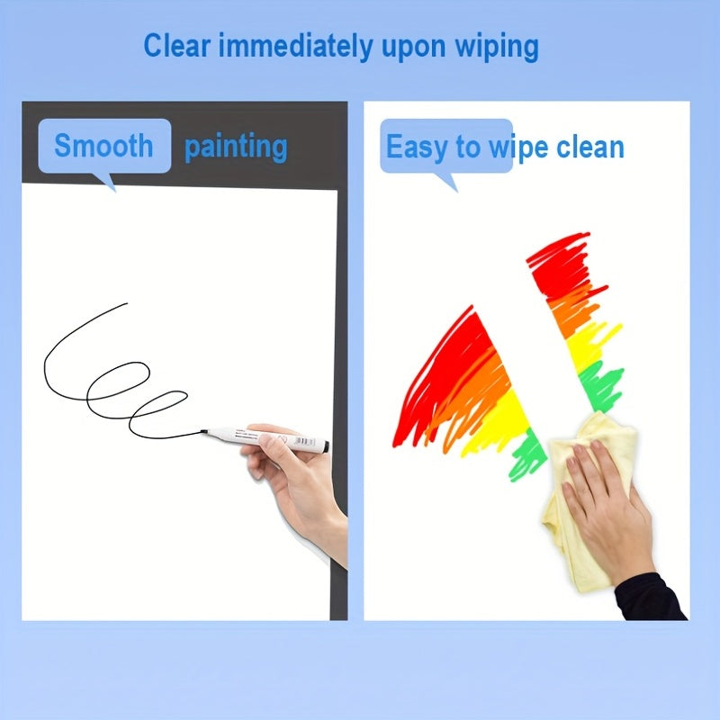 Electrostatic Whiteboard Wallpaper for Writing Drawing and Graffiti Removable Washable Wall Decor
