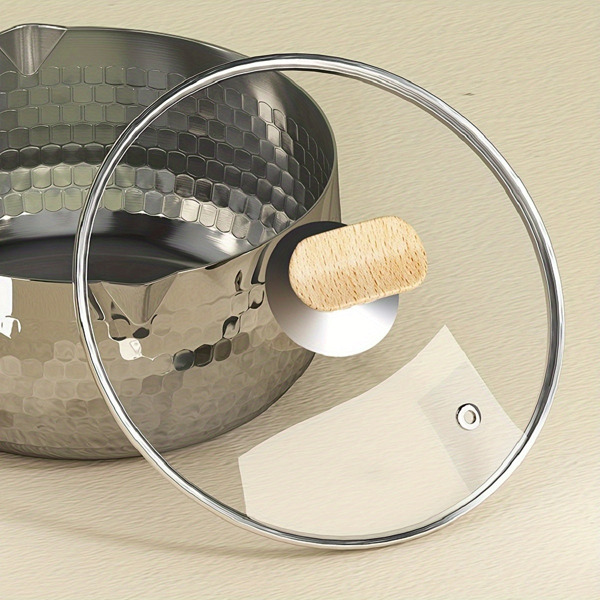 Glass and Stainless Steel Cookware Lid for Soup and Boiled Pots