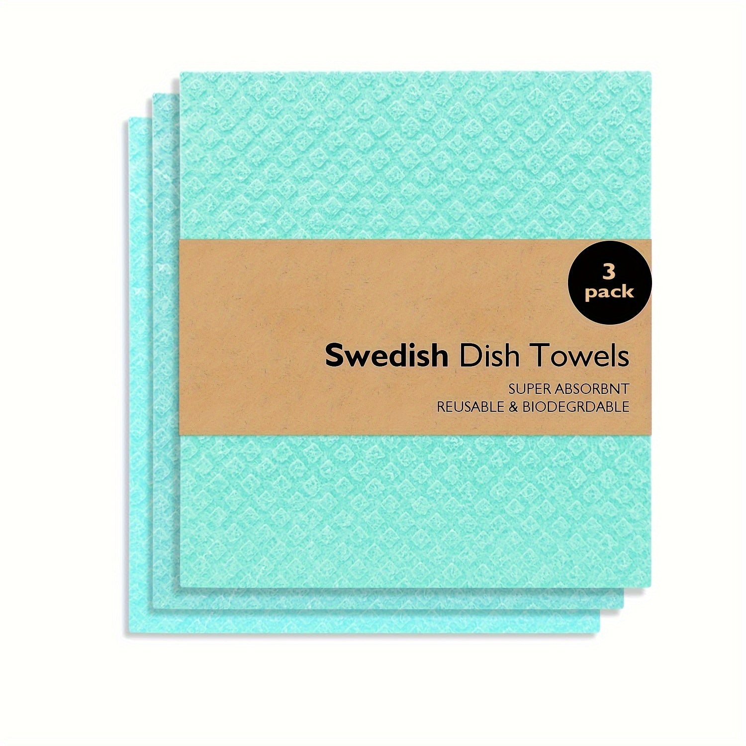 Swedish Dishcloths Kitchen Set Reusable Cellulose Sponge Cloths for Dishes