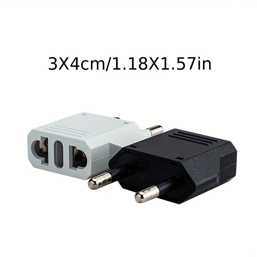 Enchufe estándar europeo a adaptador de viaje de media insulación de aleación de aluminio 9V-12V CA para Brasil, Italia, Suiza