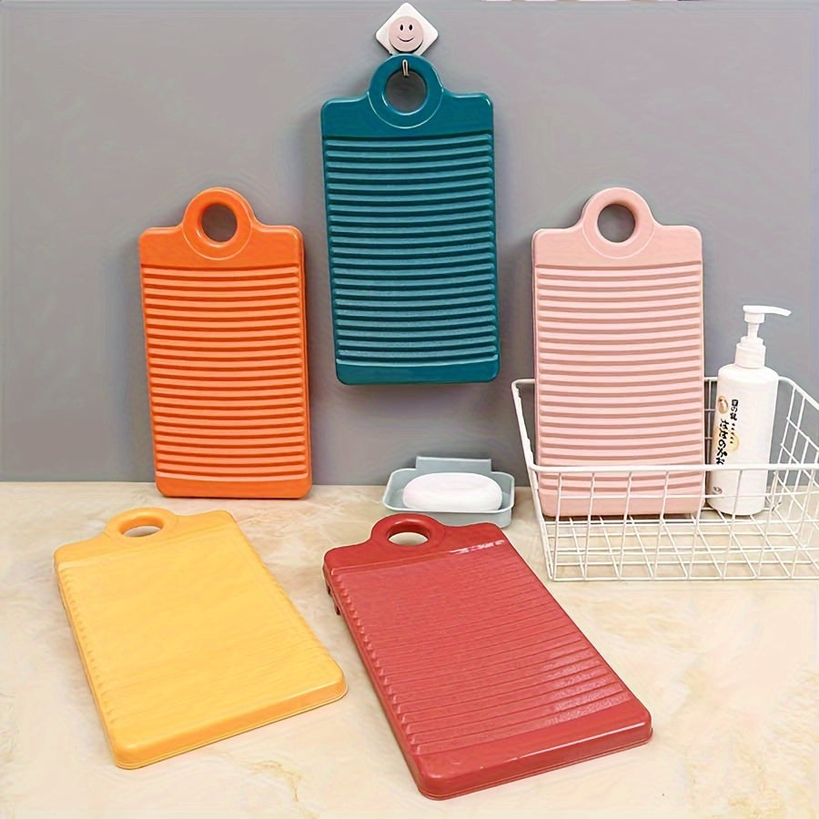 Portable Laundry Board Set of 2, Small Plastic Wash Boards for Hand Washing