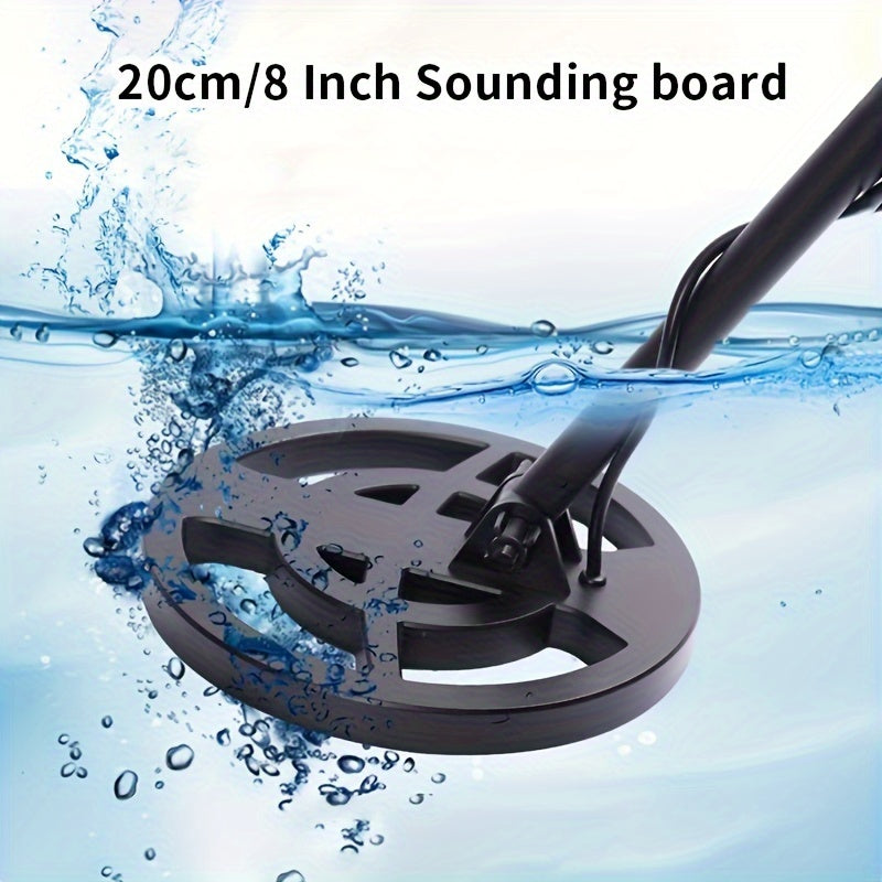 Adult Metal Detector with 8-Inch Coil, Adjustable Sensitivity for Treasure Hunting