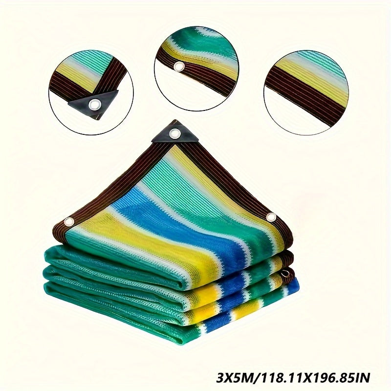 Outdoor UV Protected Sun Shade Mesh with Reinforced Edges and Grommets