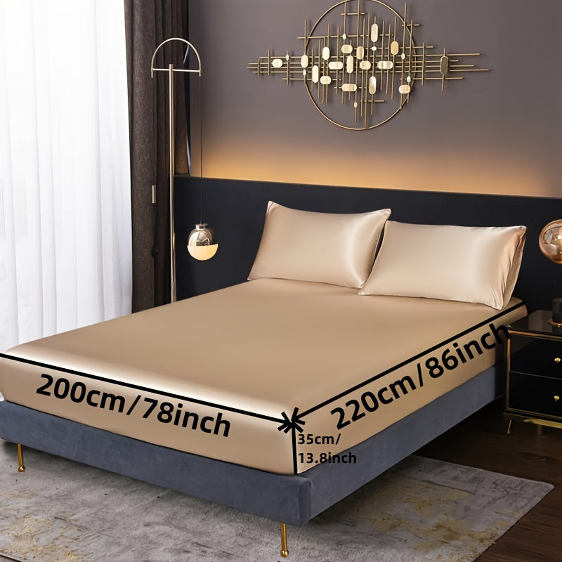 3-Piece Fitted Sheet Set with Pillowcases Polyester Bedding Soft Skin-Friendly