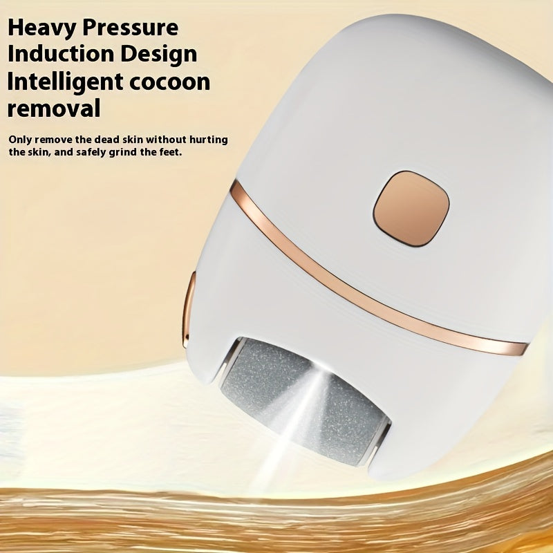 MIGUAN Перезаряжаемая электрическая шлифовальная машина для ног: портативная, USB-зарядка, гипоаллергенный пластик, литий-ионный аккумулятор 400mAh, включает несколько шлифовальных лент для гладких ног.