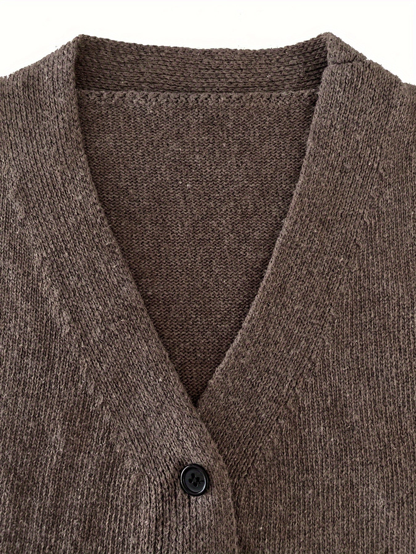 Plus Size Sleeveless Knit Cardigan With Pockets Casual Women’s Clothing