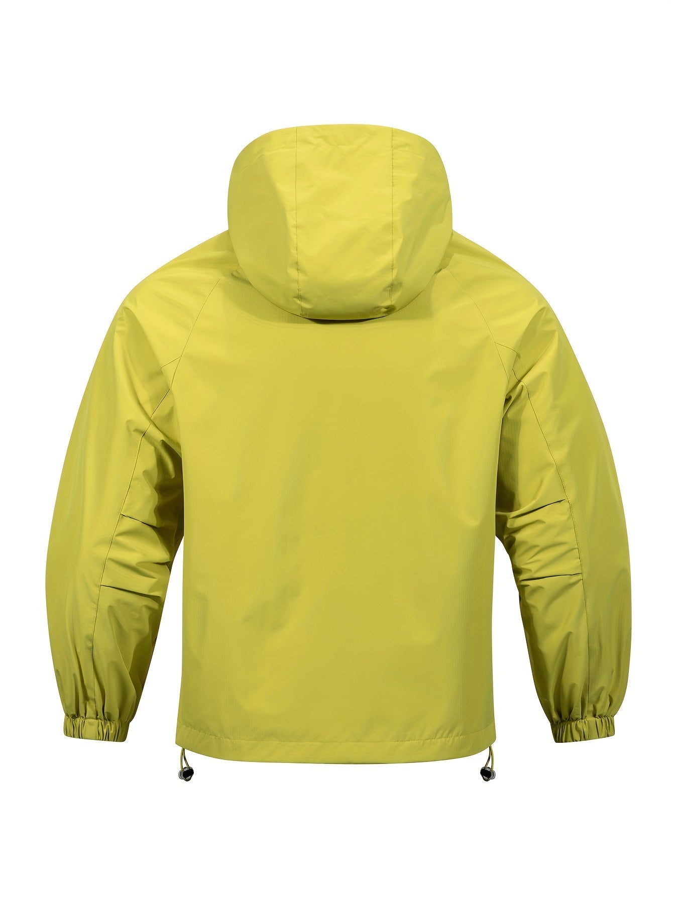 Men's Windbreaker Jacket with Hood Zippered Henley Neck Kangaroo Pocket Spring Fall Outdoor Casual