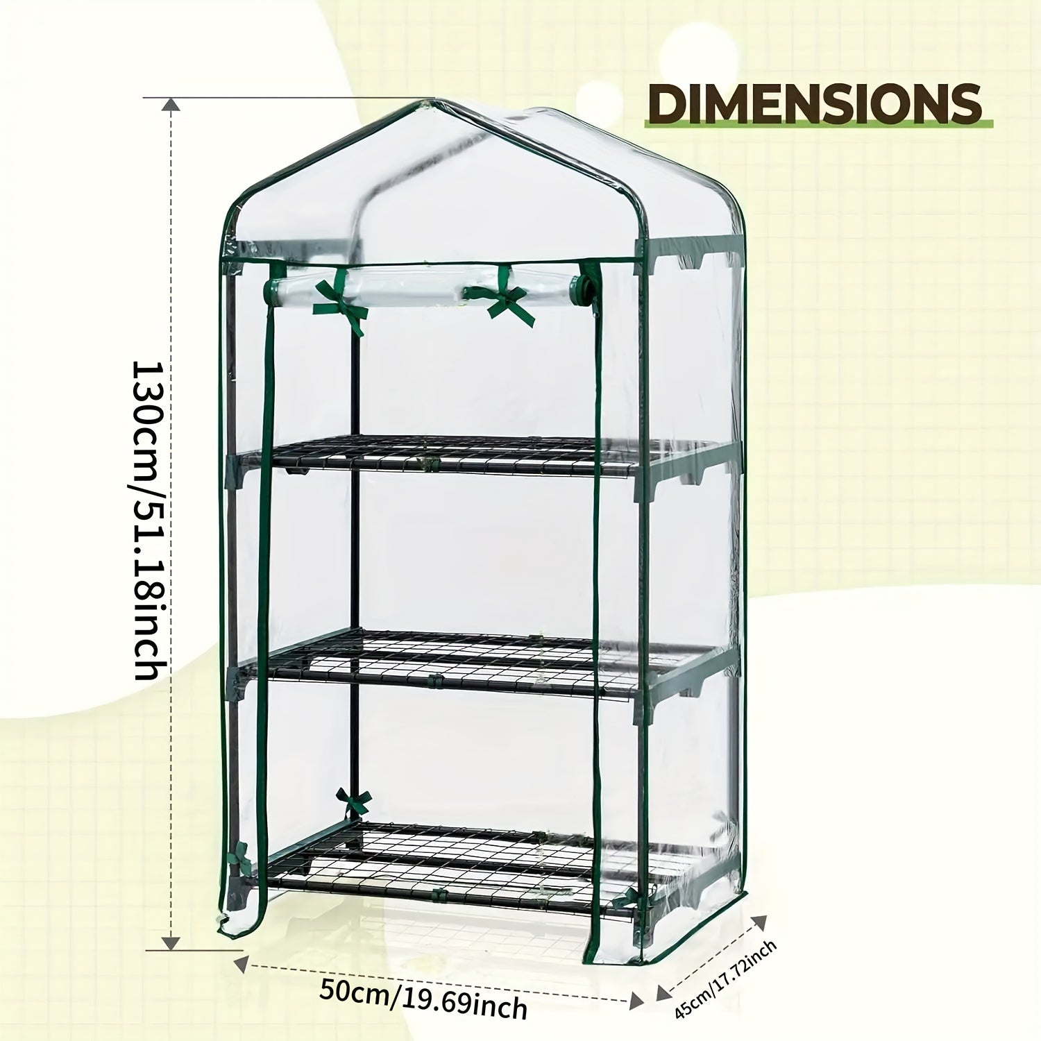 Small Greenhouse with Transparent PVC Cover for Indoor and Outdoor Plants