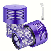 Dyson Cyclone V10 vakuumlari uchun, jumladan Absolute, Animal, Motorhead, Total Clean va SV12 modellari uchun almashtirish V10 filtrlarining juftini oling. Ushbu filtrlar # 969082-01 qismini almashtiradi.