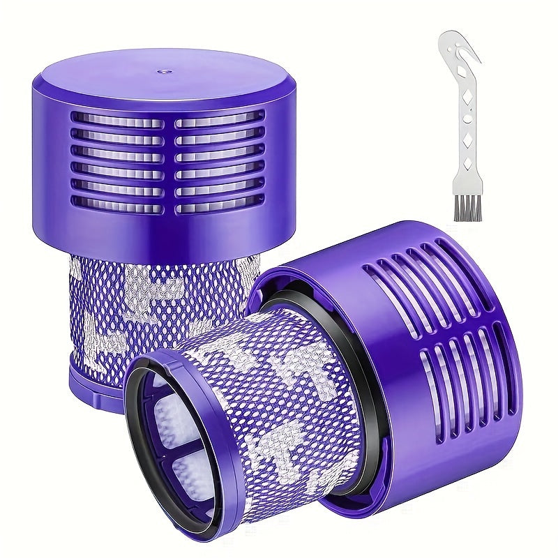 Dyson Cyclone V10 vakuumlari uchun, jumladan Absolute, Animal, Motorhead, Total Clean va SV12 modellari uchun almashtirish V10 filtrlarining juftini oling. Ushbu filtrlar # 969082-01 qismini almashtiradi.