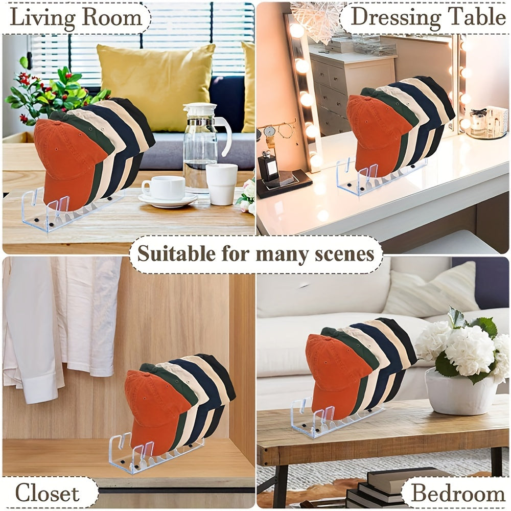 Perchero para gorras de béisbol, soporta hasta 7 gorras, organizador de armario, almacenamiento en la cómoda