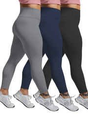 Women's Plus Size Cropped High Waist Leggings, Yoga Pants, Comfortable Fit