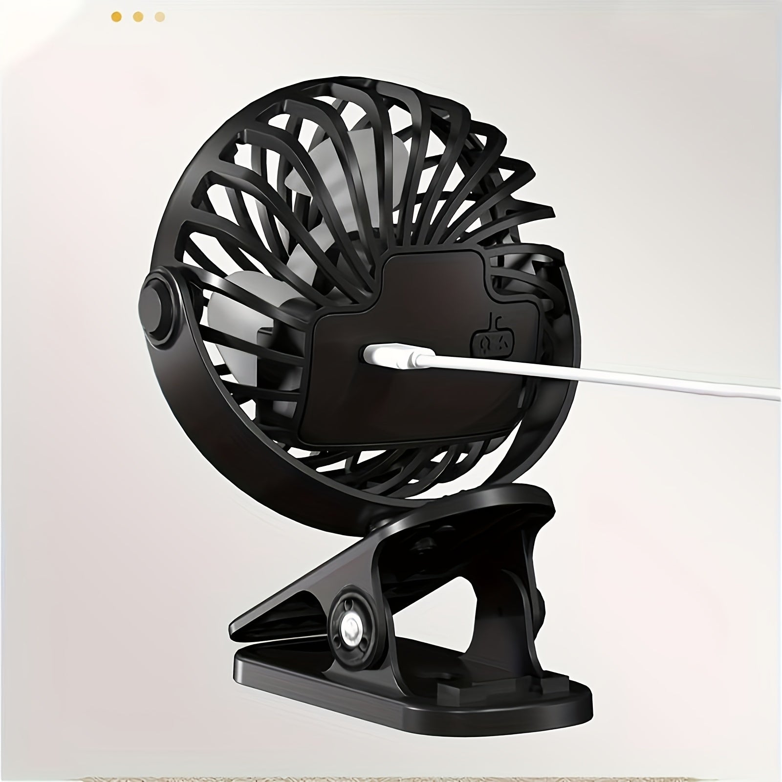 Mini USB Rechargeable Clip-On Desk Fan with 360 Degree Rotation for RV Dorm Student