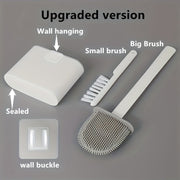 Wall-Mounted Modern Toilet Brush Set Leak-Proof Quick Drying Plastic Bathroom Cleaning