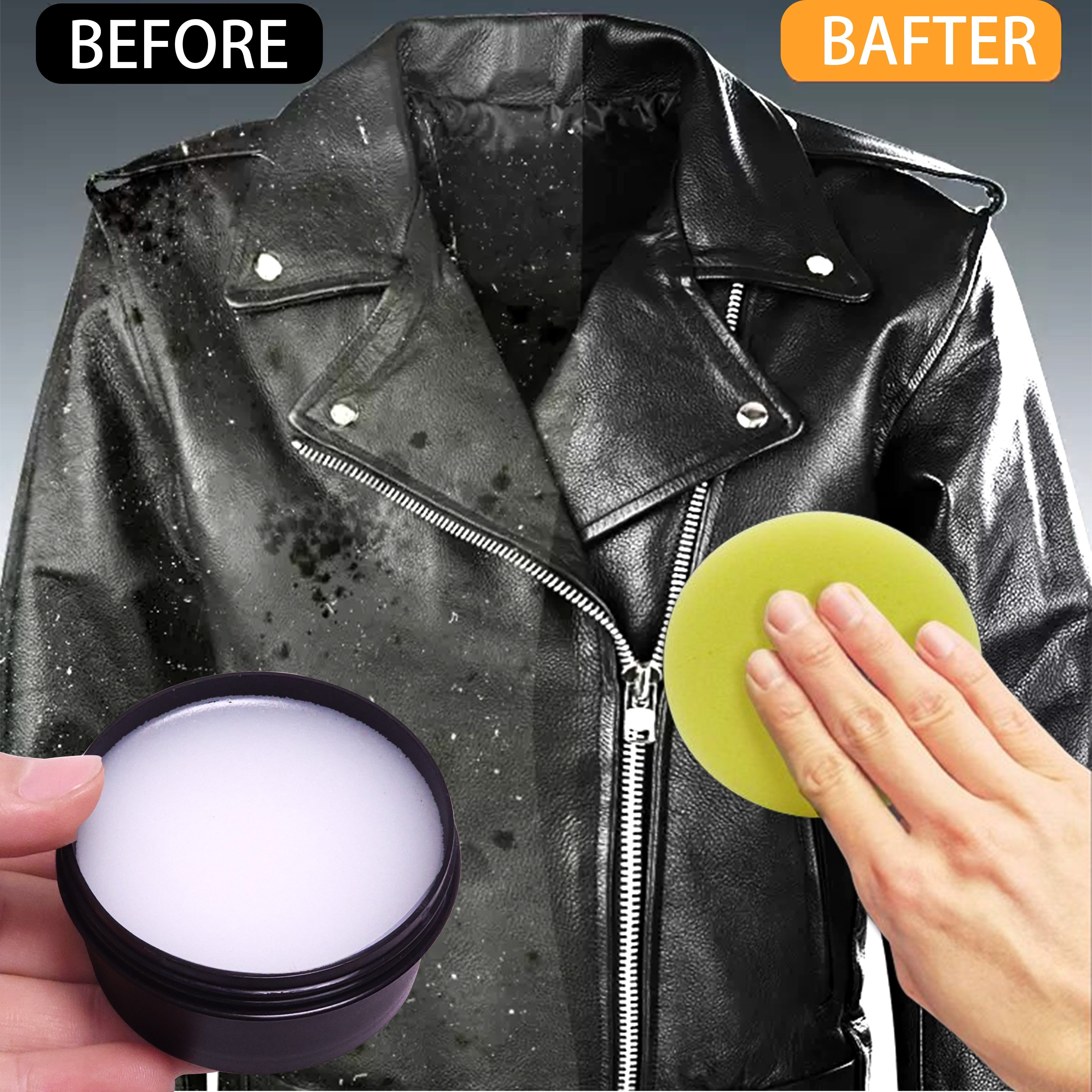 Leather Care Set with Oil and Sponge for Shoes and Furniture