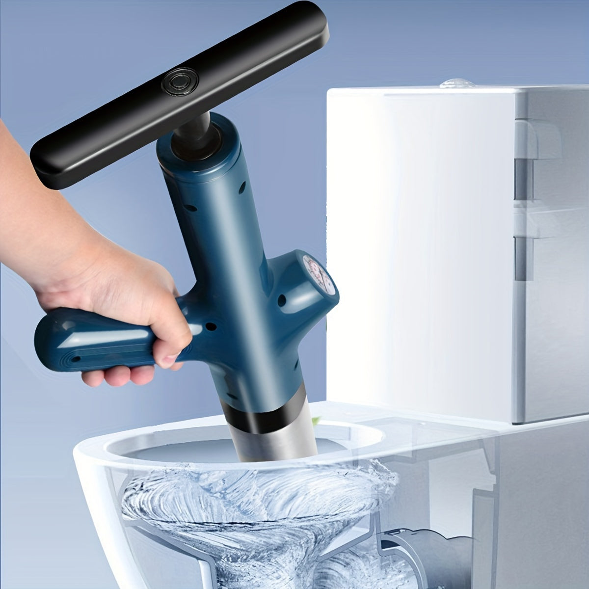 Stainless Steel Drain Unclogger Set with Toilet Plunger and Snake for Clogged Toilets