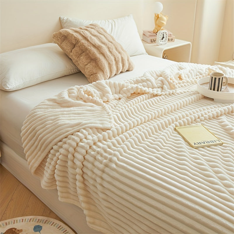 Manta de felpa ultra suave amarilla para sofá, cama y viaje, comodidad acogedora