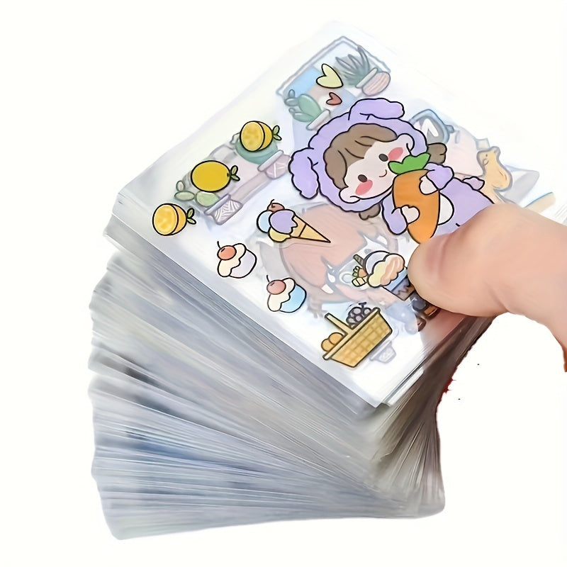 Cartoon Girl Animal Pattern Stickers for DIY Crafts Notebooks Scrapbooks Calendars