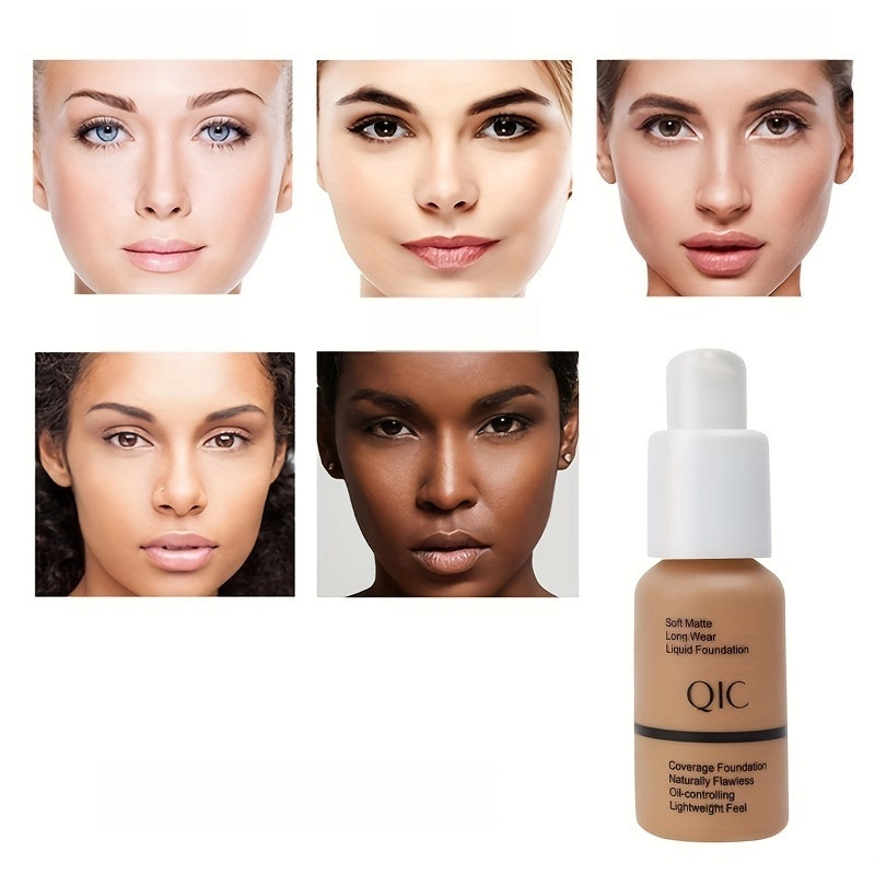 Women Liquid Foundation 5 Colors Nude Matte Long Wear Hydrating Concealer