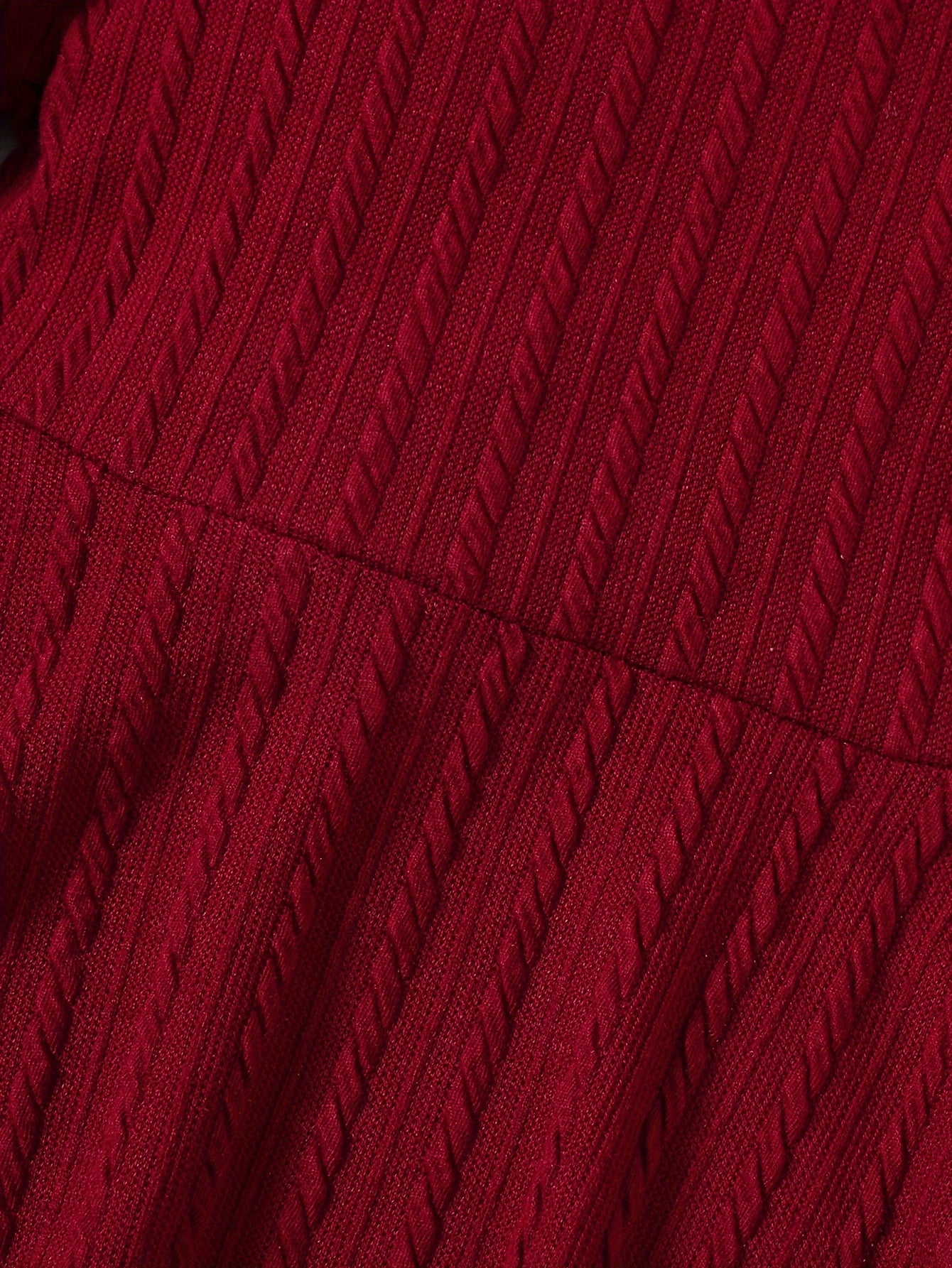 Детский комплект трикотажа с топом с пузырчатым рукавом и жаккардовыми брюками для осенне-зимнего повседневного стиля