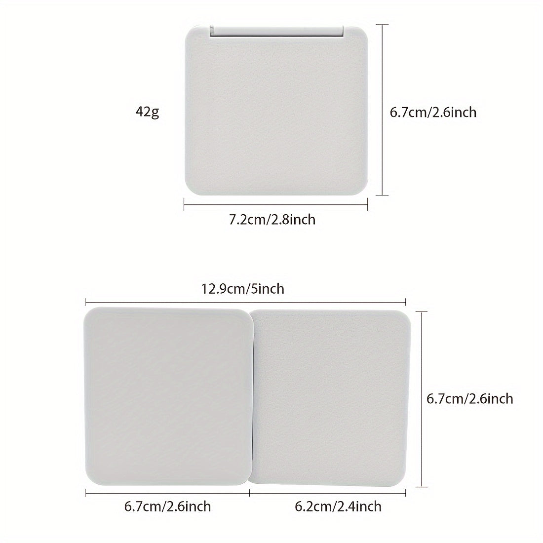 Personalized Floral Mini Makeup Mirror with Custom Photo and Text for Travel and Purses