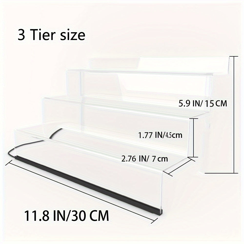 Acrylic Display Stand with LED Lights and Remote for Jewelry and Accessories