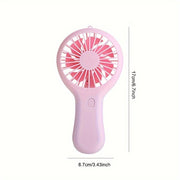 Portable Handheld USB Rechargeable Fan with 400mAh Battery for Travel Office Outdoor Home Use