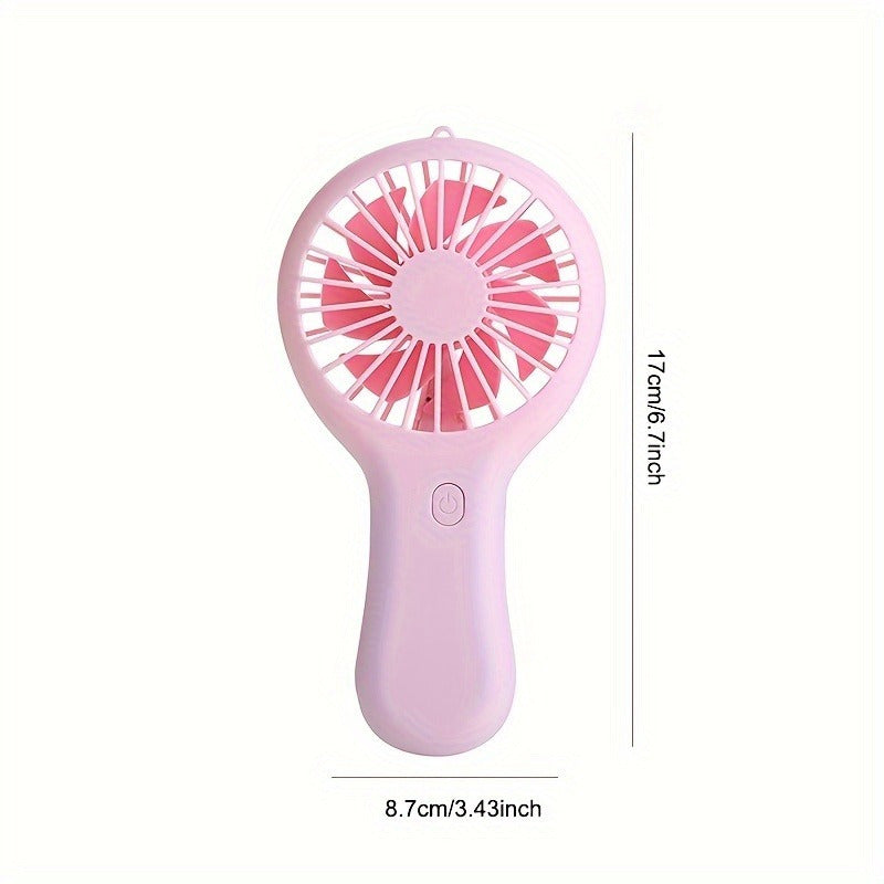 Portable Handheld USB Rechargeable Fan with 400mAh Battery for Travel Office Outdoor Home Use