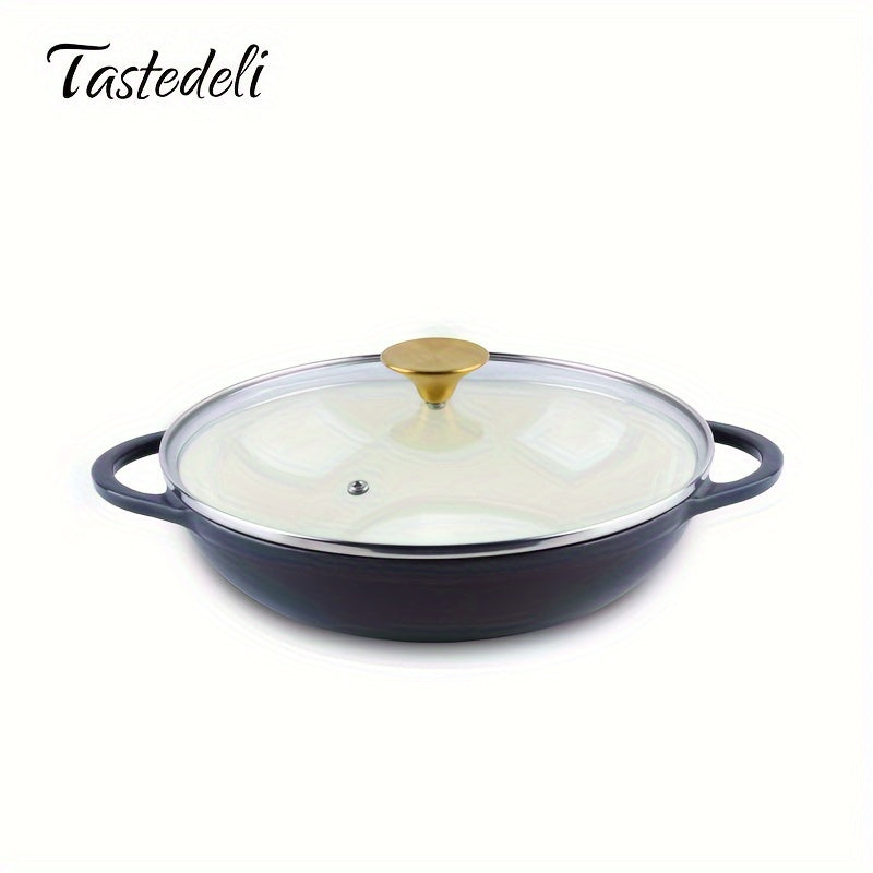 Enameled Cast Iron Dutch Oven 2.5 Qt Round Casserole for Braising and Baking