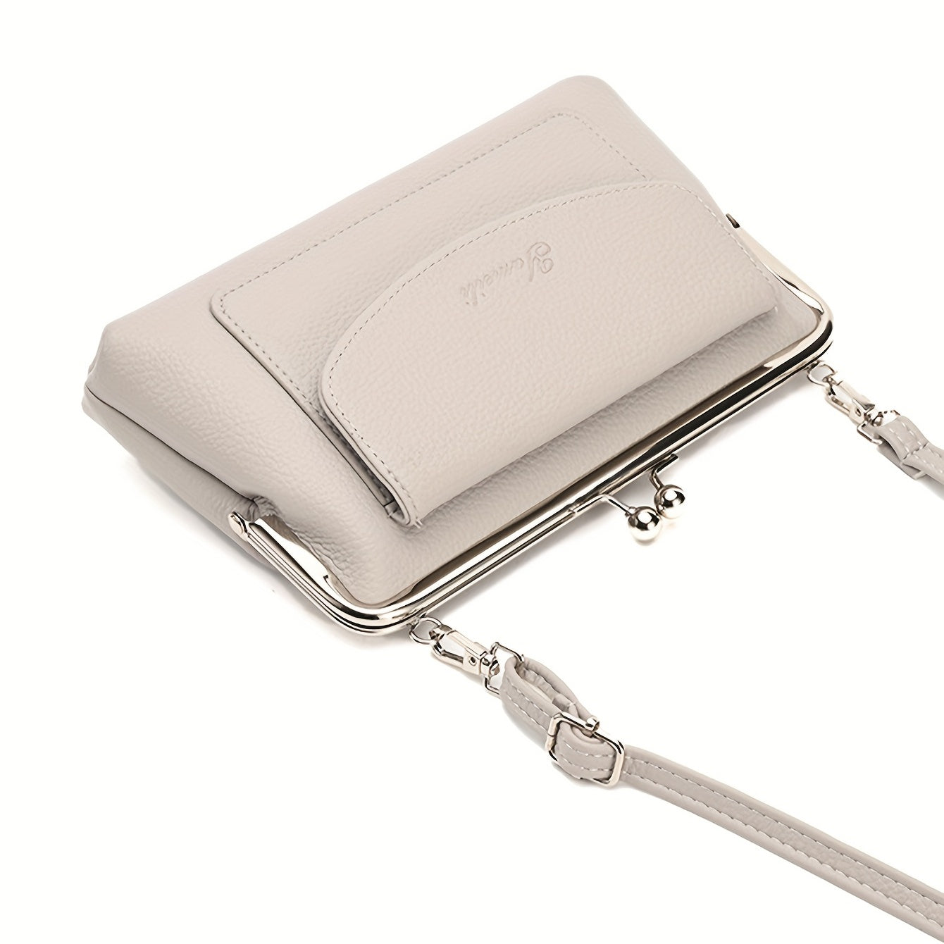 Бежевая сумка через плечо для женщин с регулируемым ремешком, клапан, большой объем