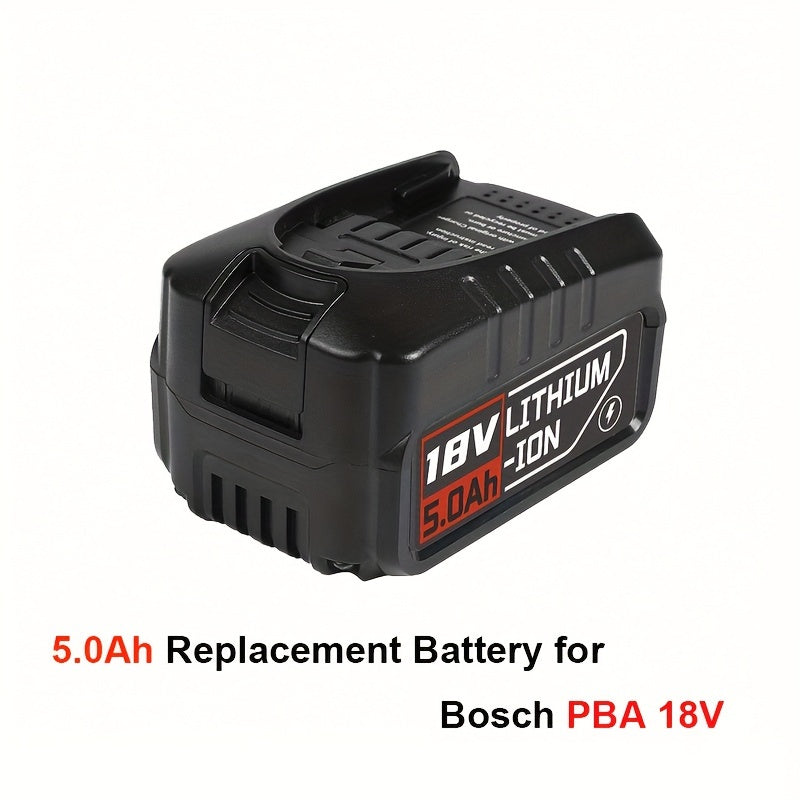 18V 5.0Ah Lithium-Ion Rechargeable Battery for Power Tools Compatible with Bosch and Gardena