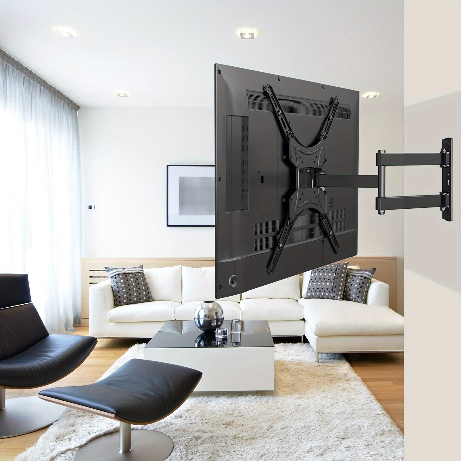Full-Motion TV Wall Mount Bracket for 32-55 Inch LED LCD Curved Screens