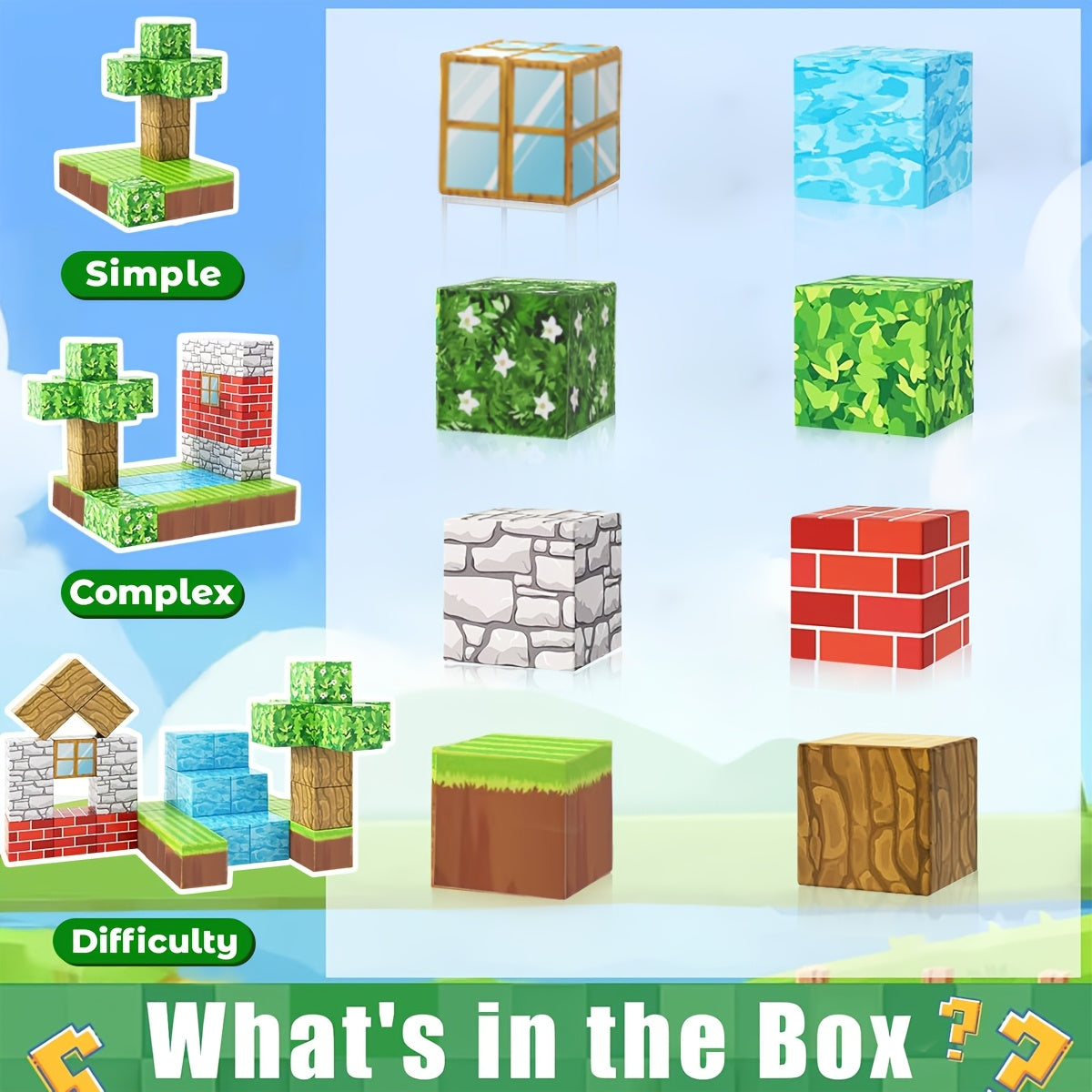 Magnetic Building Blocks for Kids STEM Learning Age 3+ Multi-Color