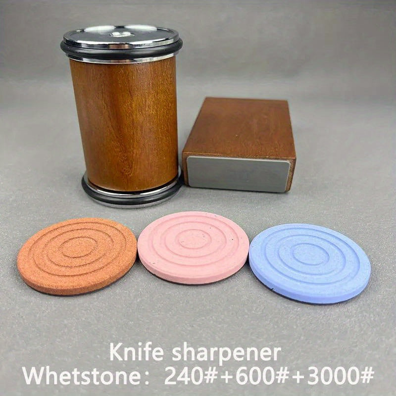 Набор для заточки ножей 15-20 градусов с магнитным держателем и алмазным камнем, кухонный аксессуар
