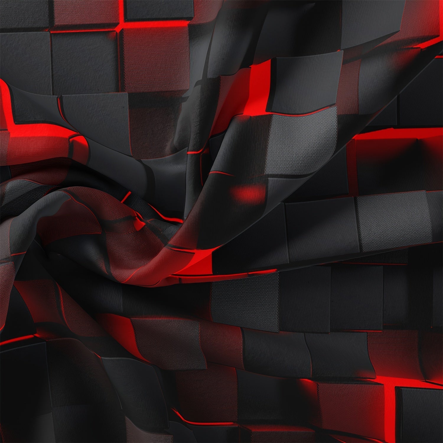 Conjunto de funda nórdica con patchwork en rojo y negro con fundas de almohada, hipoalergénico, poliéster, lavable a máquina, individual, doble, reina, tamaño king