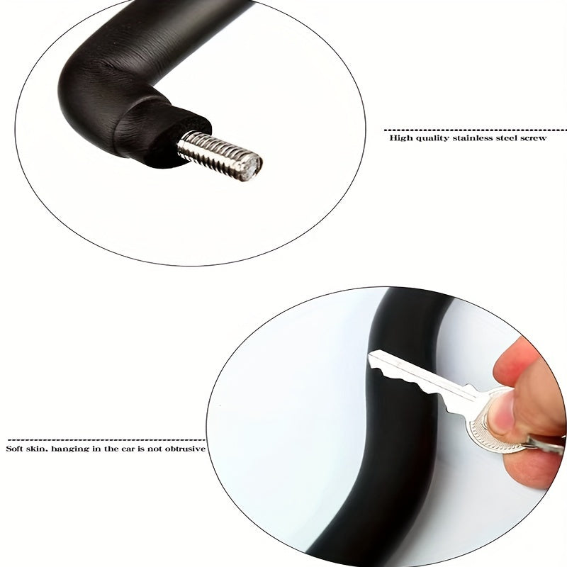 Perchero para asiento de coche de acero inoxidable, cuero PU, ahorra espacio, organizador de ropa para vehículo