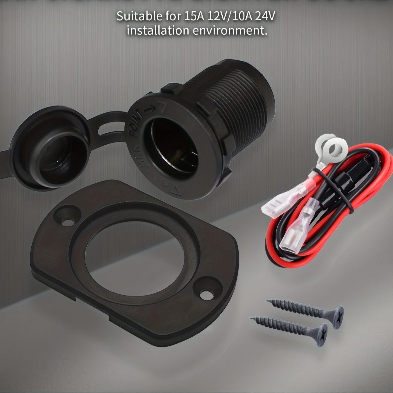 12V Cigarette Lighter Socket Replacement Female Connector with Fuse