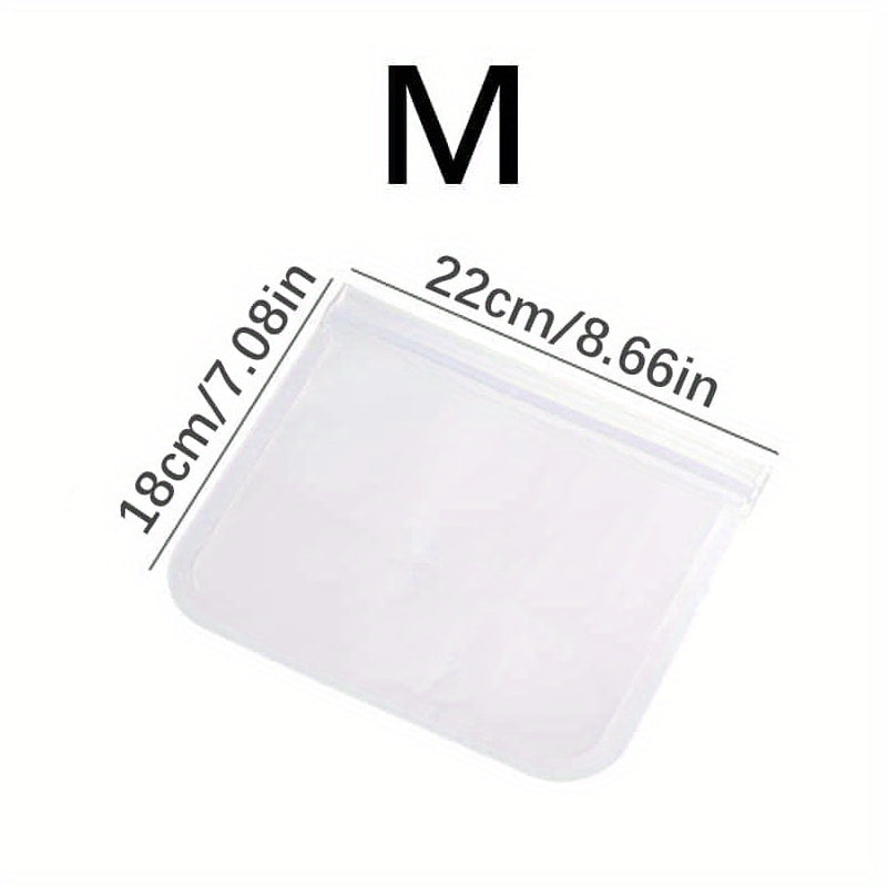 Leakproof Reusable Food Storage Bags Silicone Plastic Ziplock for Snacks Fruits Vegetables