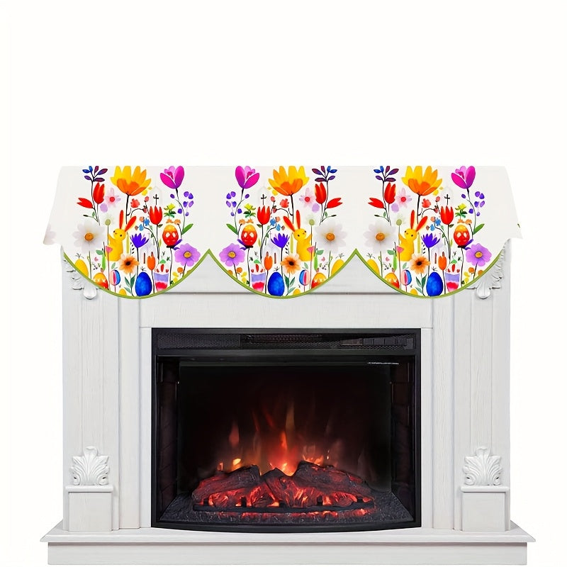 Easter Bunny Mantel Scarf Table Runner for Fireplace Door Window Decor 49.78cm x 199.9cm