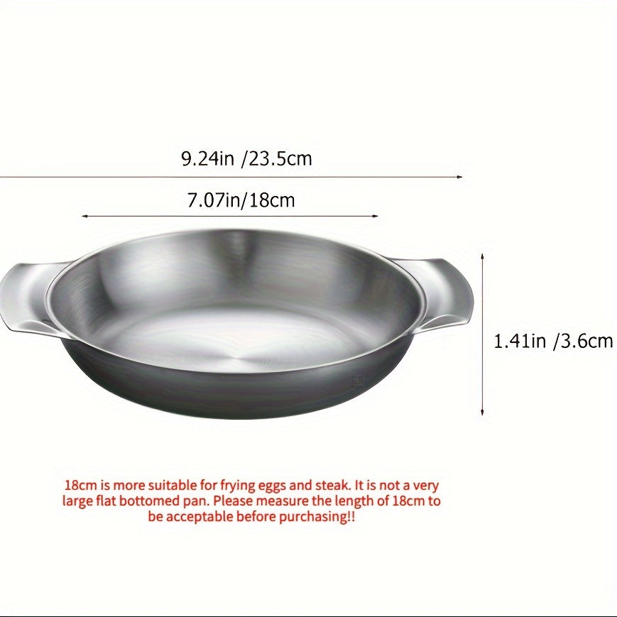 Stainless Steel Cooking Pan with Handles Non-Stick Heat-Resistant for Seafood Hot Pot