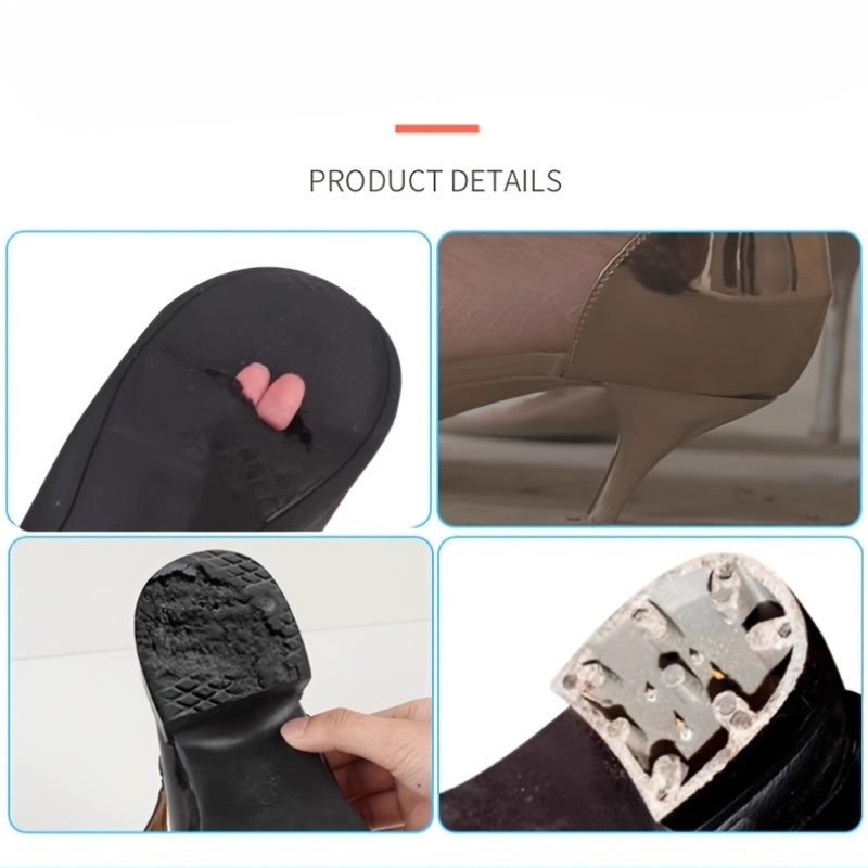 Cinta para zapatos con reducción de ruido, autoadhesiva, con almohadillas de goma antideslizantes para tacones altos y muebles